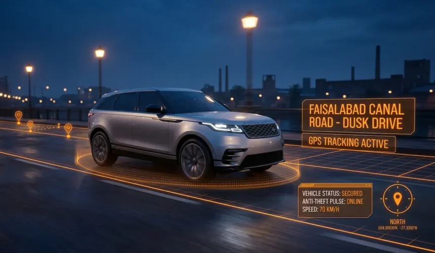 PTA-approved car tracker and GPS fleet telematics installation in Faisalabad with 24/7 recovery monitoring