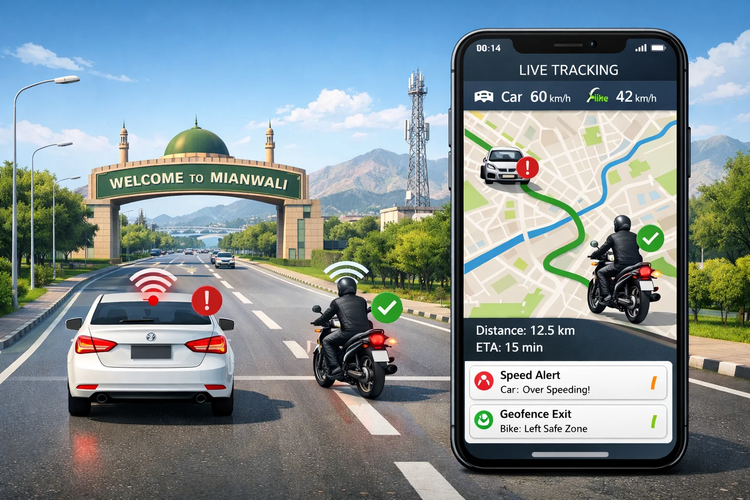 Tracker Service in Mianwali