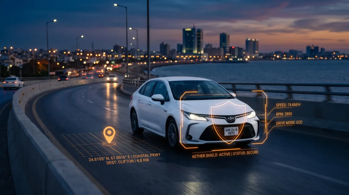 PTA-approved car tracker and GPS vehicle telematics system in Karachi with 24/7 recovery monitoring