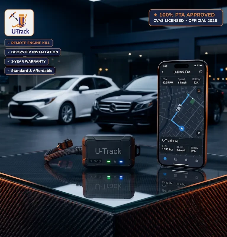 Car Tracker in Pakistan - UTrack Support Package PTA Approved 24/7 Live GPS Tracking