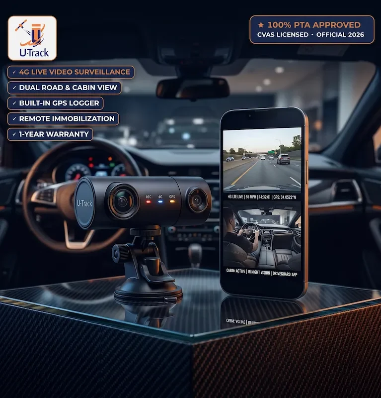 Dash Camera in Pakistan - UTrack Smart Dual View 4G LTE Video Surveillance and GPS Logger