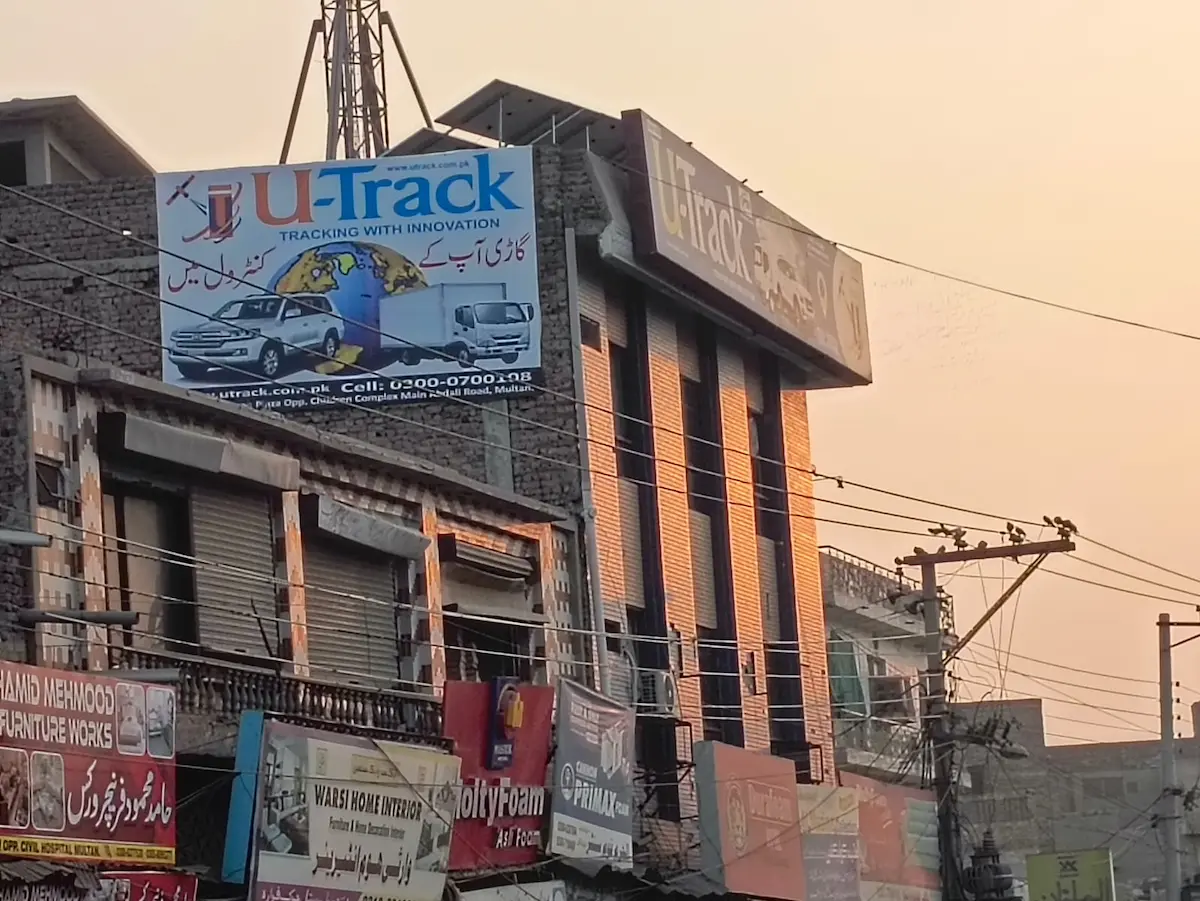 U-Track Multan Airport Road Office Signboard & Vehicle Installation Center